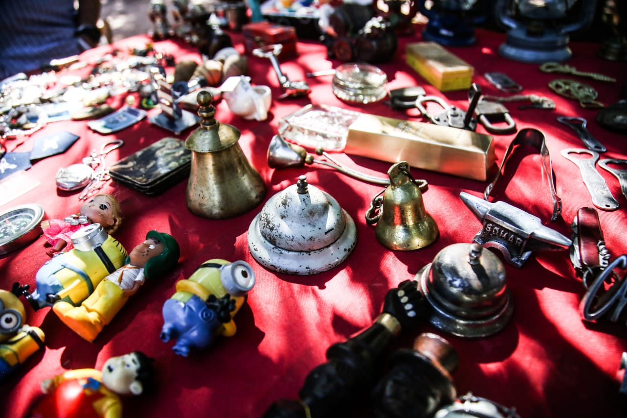 mercado Feira de antiguidades