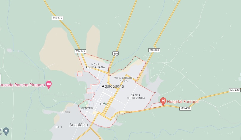 mapa de Aquidauana