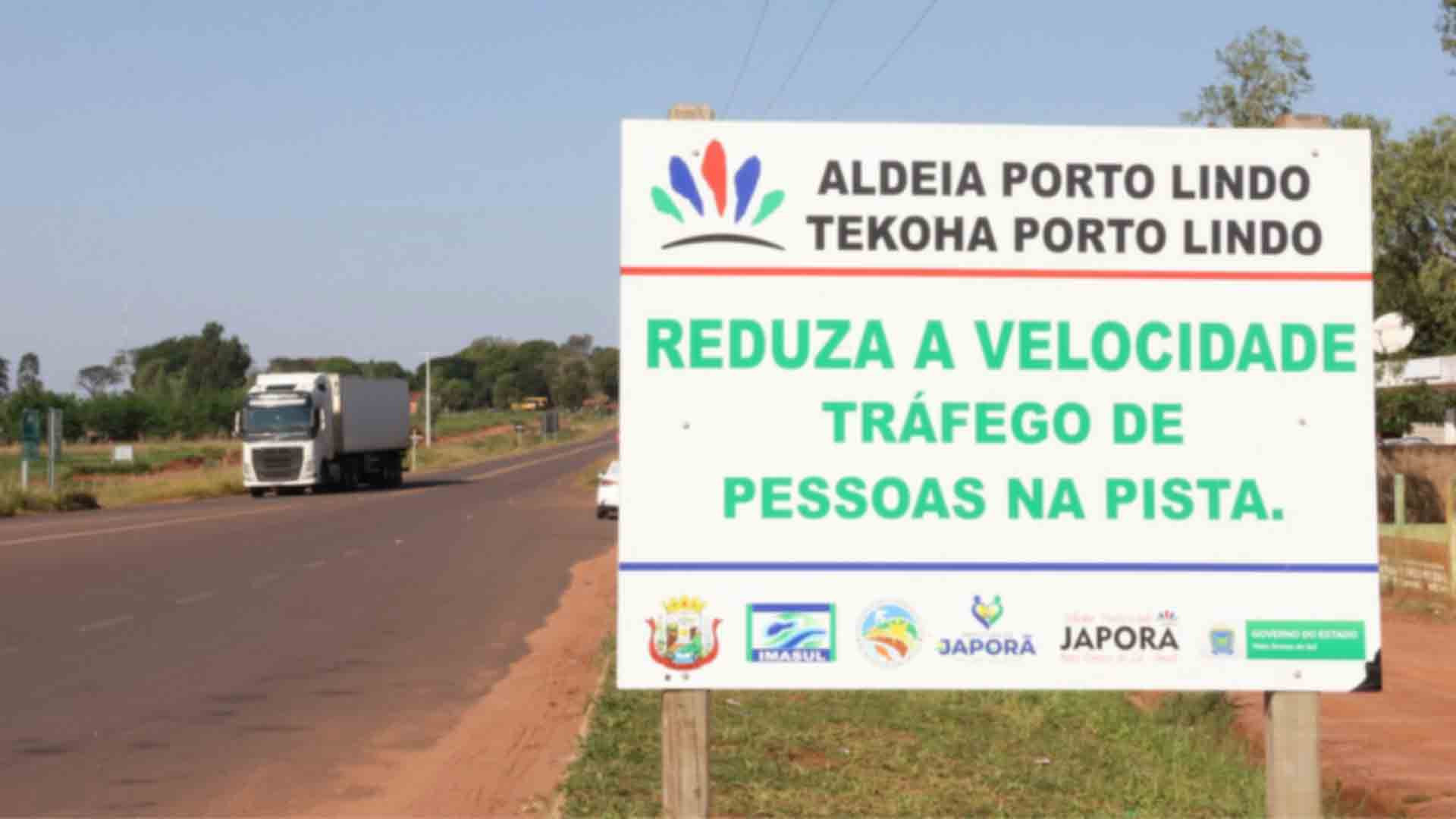 MS-386 em Japorã. (Kísie Ainoã/Jornal Midiamax)