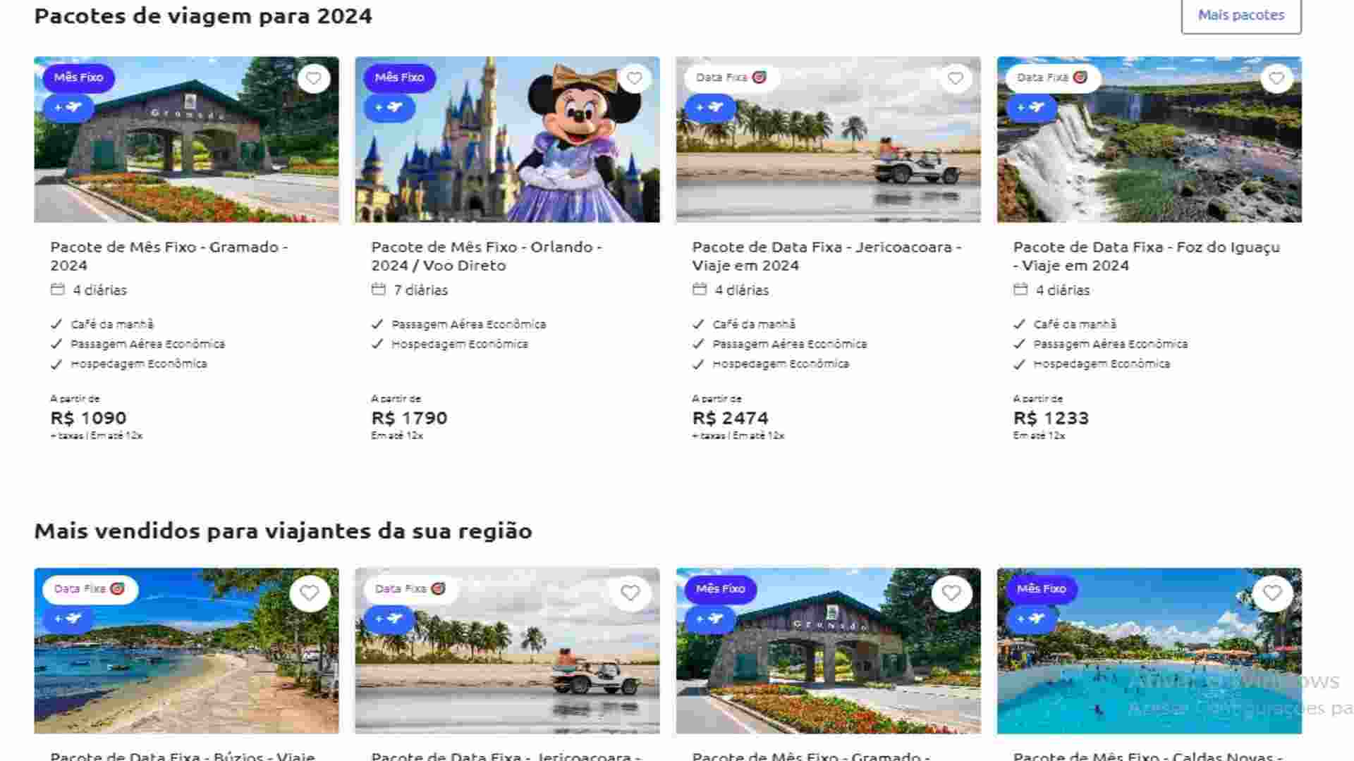 Pacotes viagem Hurb