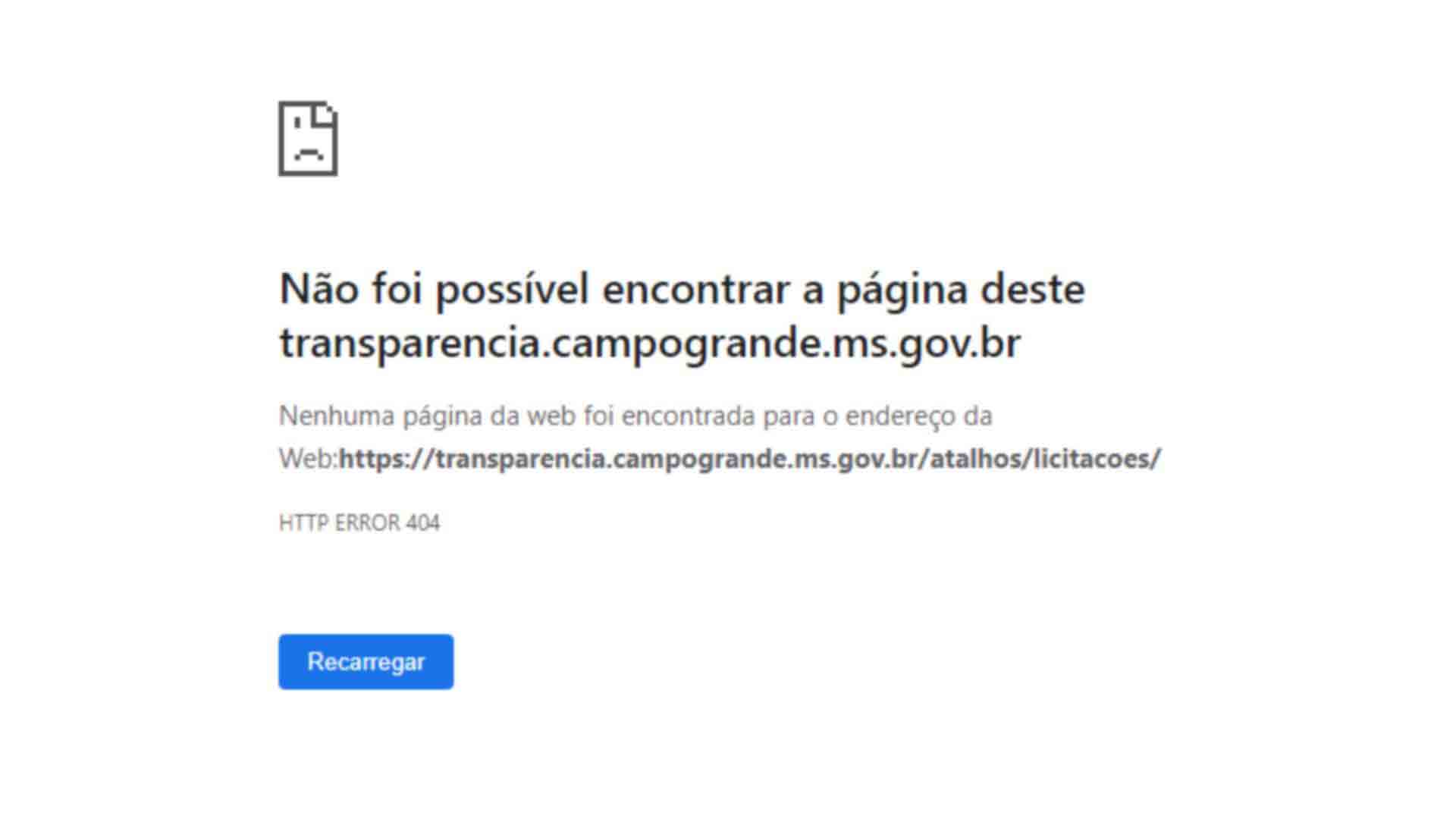 Mensagem para quem acessa o site nesta manhã de terça-feira. (Reprodução)