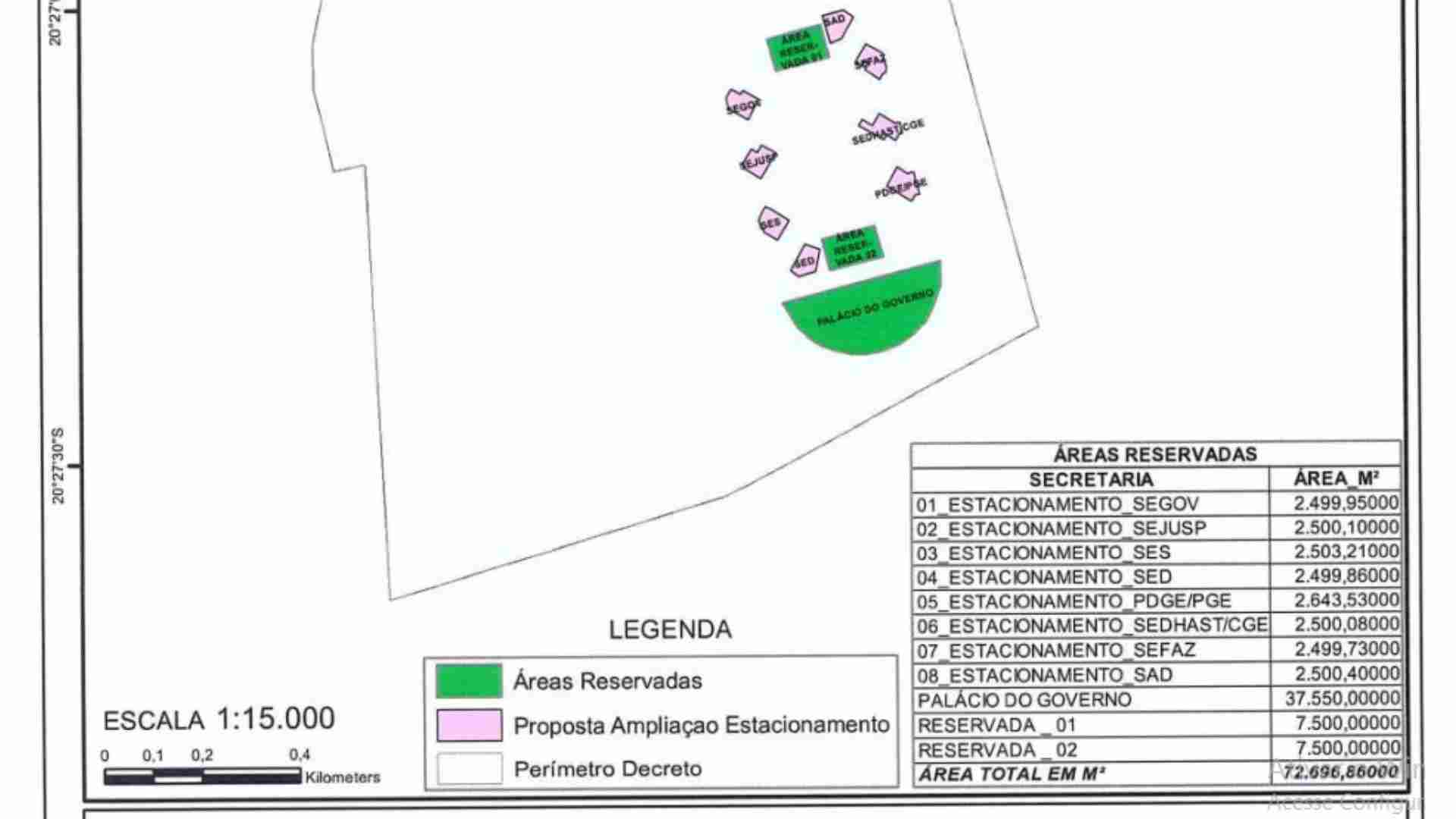 area estacionamento