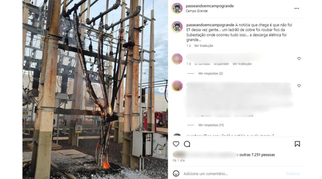 Em meio a repercussão, página local frisou que "não foi um ET" o responsável pelo ocorrido