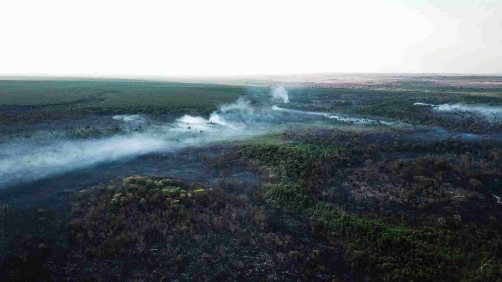Incêndios na região de Água Clara