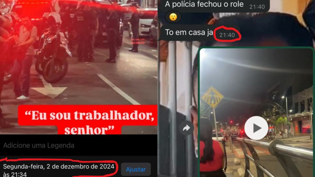 Imagens mostram que operação ocorreu antes das 22h